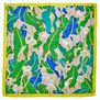 Green floral silk scarf